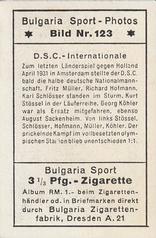 1932 Bulgaria Sport Photos #123 Kurt Stossel / Karl Schlosser / Richard Hofmann / Friedrich Muller / Georg Kohler Back