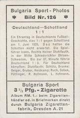 1932 Bulgaria Sport Photos #126 Germany vs. Scotland (June 1, 1929) Back