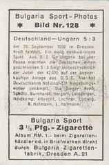 1932 Bulgaria Sport Photos #128 Willibald Kress Back
