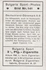 1932 Bulgaria Sport Photos #141 Germany vs. Denmark 6:0 [Deutschland-Dänemark 6:0] Back