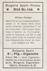 1932 Bulgaria Sport Photos #146 Hanns Kilian / Sebastian Huber Back