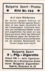 1932 Bulgaria Sport Photos #150 Hockey on Rießersee, Germany [Auf dem Rießersee] Back