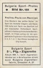 1932 Bulgaria Sport Photos #151 Paula von Reznicek [Freifrau Paula von Reznicek] Back