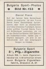 1932 Bulgaria Sport Photos #153 Daniel Prenn Back