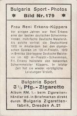 1932 Bulgaria Sport Photos #179 Reni Erkens Back