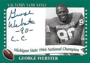2003 TK Legacy Michigan State Spartans - National Champions Autographs #1966A George Webster Front