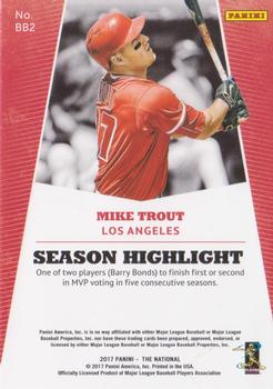 2017 Panini National Convention #BB2 Mike Trout Back