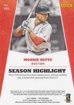 2017 Panini National Convention #BB6 Mookie Betts Back