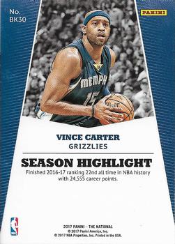 2017 Panini National Convention #BK30 Vince Carter Back