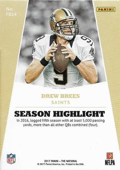 2017 Panini National Convention #FB14 Drew Brees Back