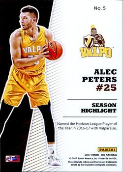 2017 Panini National Convention - Prospects Rapture #5 Alec Peters Back