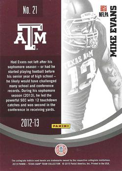 2015 Panini Texas A&M Aggies - Gold #21 Mike Evans Back