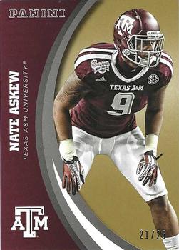 2015 Panini Texas A&M Aggies - Gold #23 Nate Askew Front