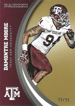 2015 Panini Texas A&M Aggies - Gold #40 Damontre Moore Front