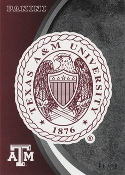 2015 Panini Texas A&M Aggies - Black #3 University Seal Front