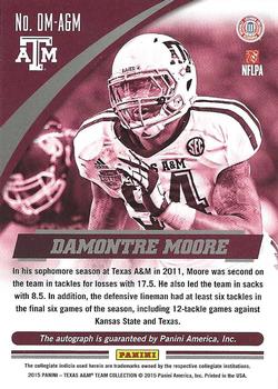 2015 Panini Texas A&M Aggies - Signatures #DM-A&M Damontre Moore Back