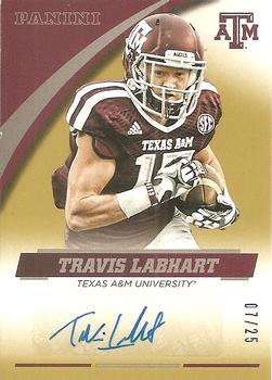 2015 Panini Texas A&M Aggies - Signatures Gold #TL-A&M Travis Labhart Front