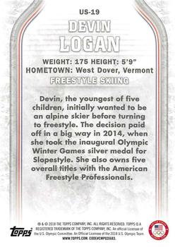 2018 Topps U.S. Olympic & Paralympic Team Hopefuls #US-19 Devin Logan Back