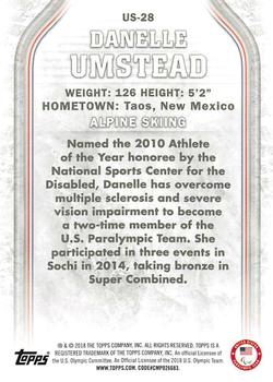2018 Topps U.S. Olympic & Paralympic Team Hopefuls #US-28 Danelle Umstead Back