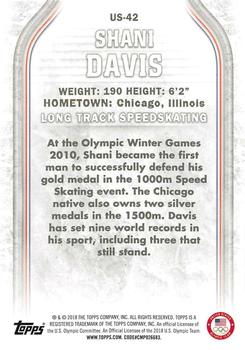 2018 Topps U.S. Olympic & Paralympic Team Hopefuls #US-42 Shani Davis Back