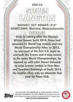 2018 Topps U.S. Olympic & Paralympic Team Hopefuls #USA-10 Steven Langton Back