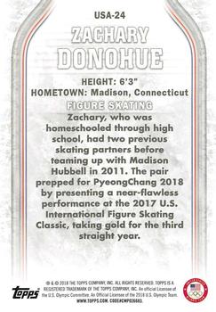 2018 Topps U.S. Olympic & Paralympic Team Hopefuls #USA-24 Zachary Donohue Back