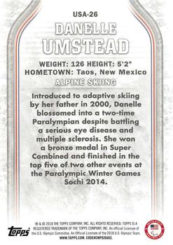 2018 Topps U.S. Olympic & Paralympic Team Hopefuls #USA-26 Danelle Umstead Back