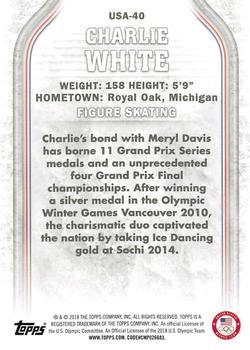 2018 Topps U.S. Olympic & Paralympic Team Hopefuls #USA-40 Charlie White Back