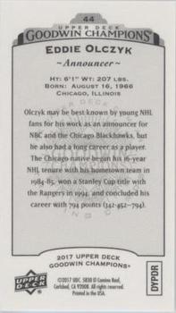 2017 Upper Deck Goodwin Champions - Canvas Minis #44 Ed Olczyk Back