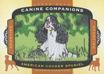2017 Upper Deck Goodwin Champions - Canine Companion Manufactured Patch #CC2 American Cocker Spaniel Front