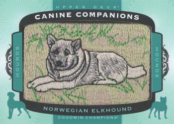 2017 Upper Deck Goodwin Champions - Canine Companion Manufactured Patch #CC85 Norwegian Elkhound Front
