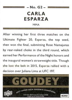 2017 Upper Deck Goodwin Champions - Goudey #G2 Carla Esparza Back