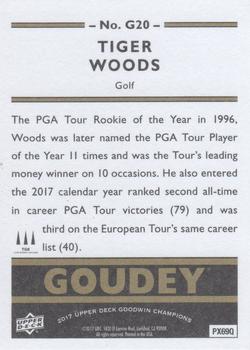 2017 Upper Deck Goodwin Champions - Goudey #G20 Tiger Woods Back