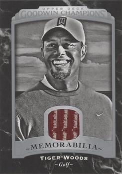 2017 Upper Deck Goodwin Champions - Black and White Memorabilia #BWM-TW Tiger Woods Front