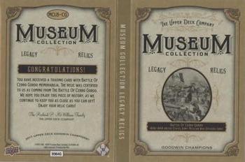 2017 Upper Deck Goodwin Champions - Museum Collection Legacy Mexican-American War Booklet Relics #MCLB-CG Battle Of Cerro Gordo Back