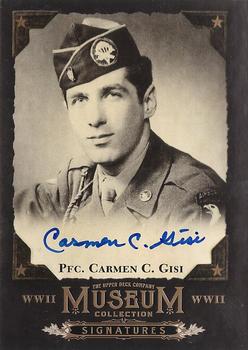 2017 Upper Deck Goodwin Champions - Museum Collection World War II Signatures #MCS-CC PFC. Carmen C. Gisi Front