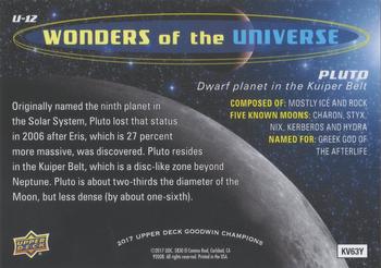 2017 Upper Deck Goodwin Champions - Wonders of the Universe #U-12 Pluto Back
