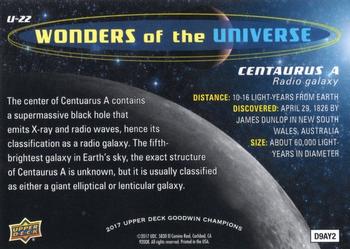 2017 Upper Deck Goodwin Champions - Wonders of the Universe #U-22 Centaurus A Back