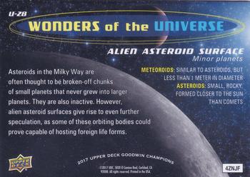 2017 Upper Deck Goodwin Champions - Wonders of the Universe #U-28 Alien Asteroid Surface Back