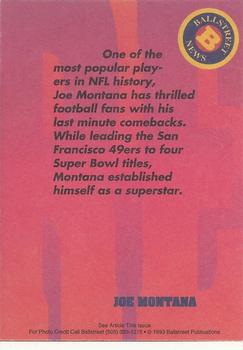 1993 Ballstreet News #NNO Joe Montana Back