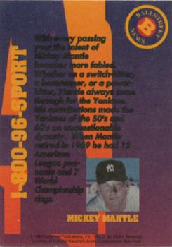 1993 Ballstreet News #NNO Mickey Mantle Back