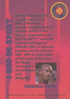 1993 Ballstreet News #NNO Shaquille O'Neal Back