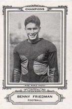 1926 Spalding Champions #NNO Benny Friedman Front