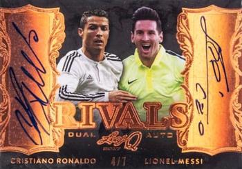 2017 Leaf Q - Rivals Autographs #R-03 Cristiano Ronaldo / Lionel Messi Front