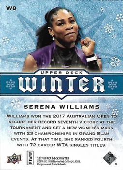 2017 Upper Deck Winter #W8 Serena Williams Back
