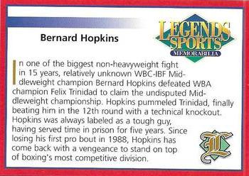 2002 Legends Sports Memorabilia #NNO Bernard Hopkins Back