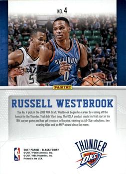 2017 Panini Black Friday #4 Russell Westbrook Back