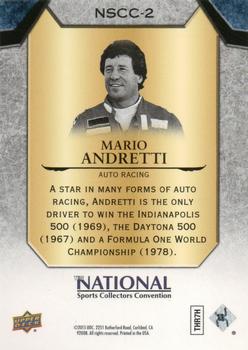 2015 Upper Deck The National Prominent Cuts #NSCC-2 Mario Andretti Back