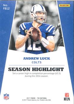 2017 Panini National Convention - Rapture #FB12 Andrew Luck Back