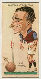 1927 Player's Football Caricatures By Mac #37 Richard York Front